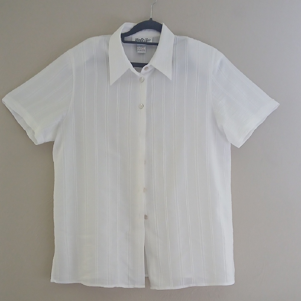 Yves St. Clair‎ White Button-Down Shirt Sz 14